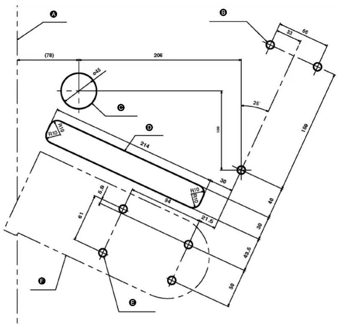 A (78) 206 B 33 66 645 C 25° R10 D 214 158 30 R10 R10 40 94 21.5 30 61 43.5 50 F E