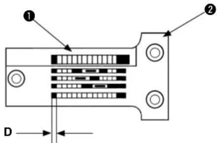 JUKI MF3580 - Gradiente del dentado de transporte principal y dentado de transporte diferencial - 4