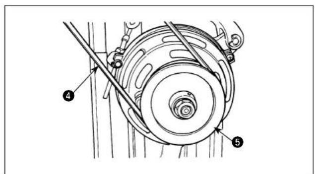 Technical diagram of a mechanical assembly with labeled parts 4 and 5