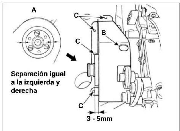 Technical diagram of a mechanical assembly with numbered components and labeled parts