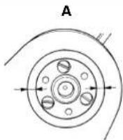 Technical diagram of a mechanical assembly with numbered components and directional arrows indicating motion or assembly.