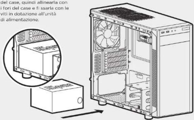 CORSAIR Carbide 88R - Installazione dell'unità di alimentazione (PSU)2. Installazione della sched - 1