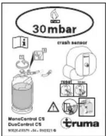 TRUMA DuoControl CS - Plaque signalétique et numéro de série - 2
