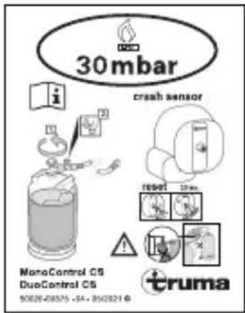 TRUMA DuoControl CS - Typenschild und Seriennummer - 2