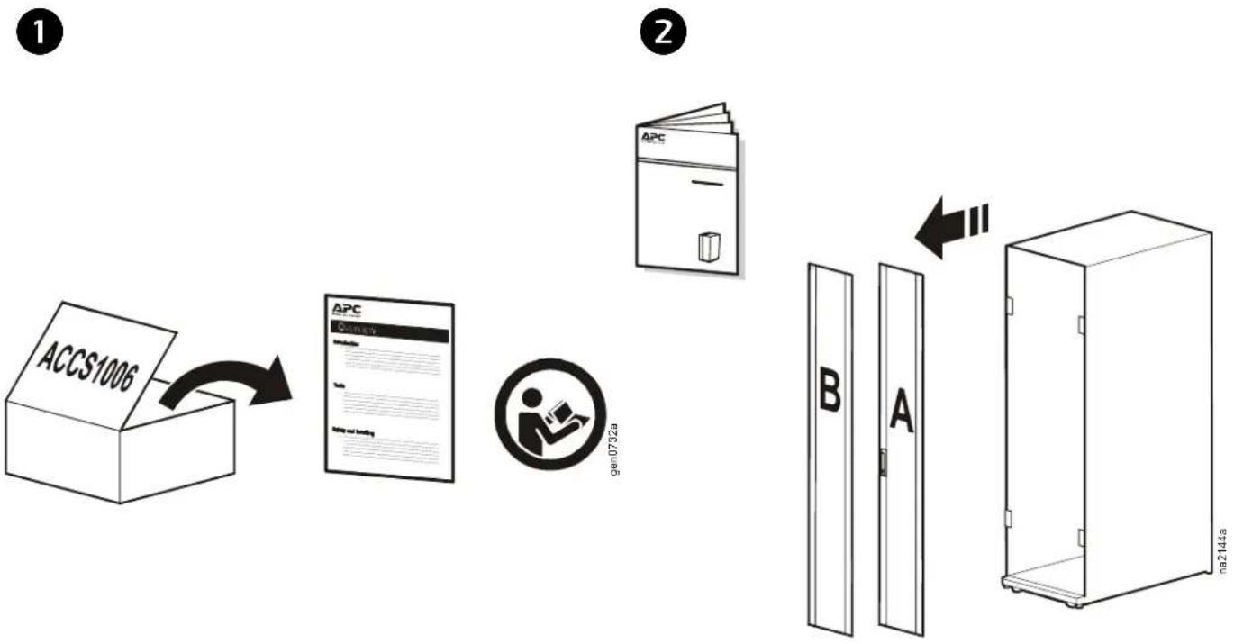 APC NetShelter ACCS1006 - Rack Air Containment Rear Assembly for 42-U 750-mm Wide NetShelter® SX (ACCS1006)—Installation - 2