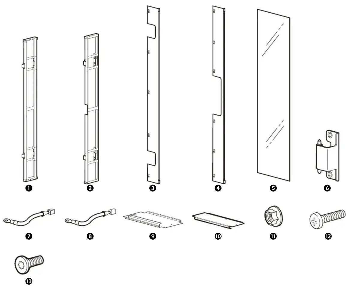 APC NetShelter ACCS1007 - Rack Air Containment Front Assembly for 42-U 750-mm Wide NetShelter® SX (ACCS1007)—Installation - 1