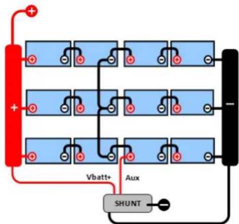 VICTRON ENERGY SmartShunt - Connexion et supervision du point médian dans un parc de batteries de 48 V - 4