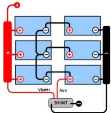 VICTRON ENERGY SmartShunt - Connexion et supervision du point médian dans un parc de batteries de 24 V - 4