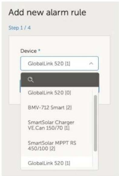 VICTRON ENERGY GlobalLink 520 - Entrées numériques comme déclencheur de notification d'alarme du VRM - 2