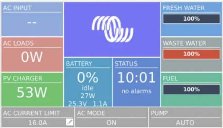 VICTRON ENERGY GX Tank 140 - Vue d'ensemble de la page « bateaux et camping-car ». - 1