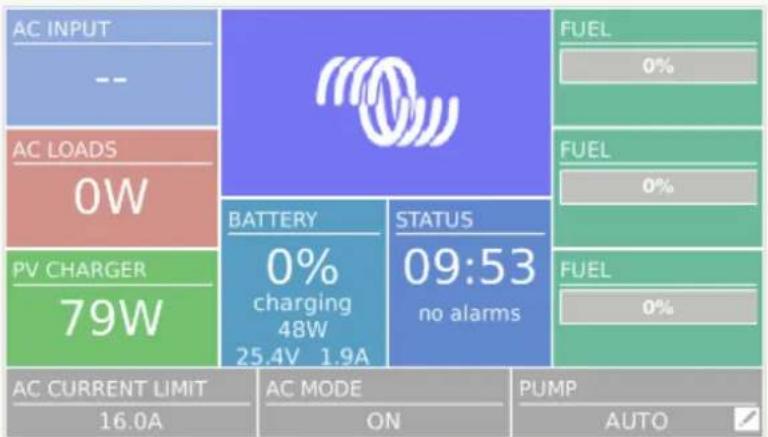 VICTRON ENERGY GX Tank 140 - Menu de la pompe du réservoir - 2