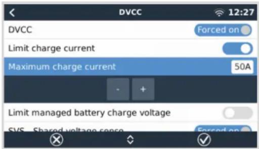 VICTRON ENERGY Venus GX - Limite de courant de charge - 1