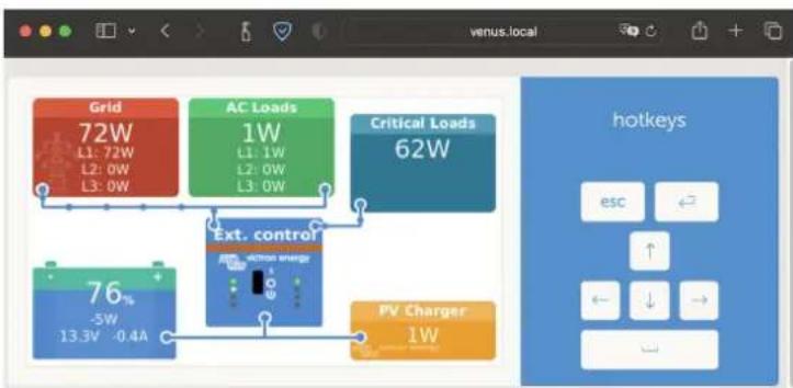 VICTRON ENERGY Color Control GX - Lier l'adresse locale - venus. local - 1