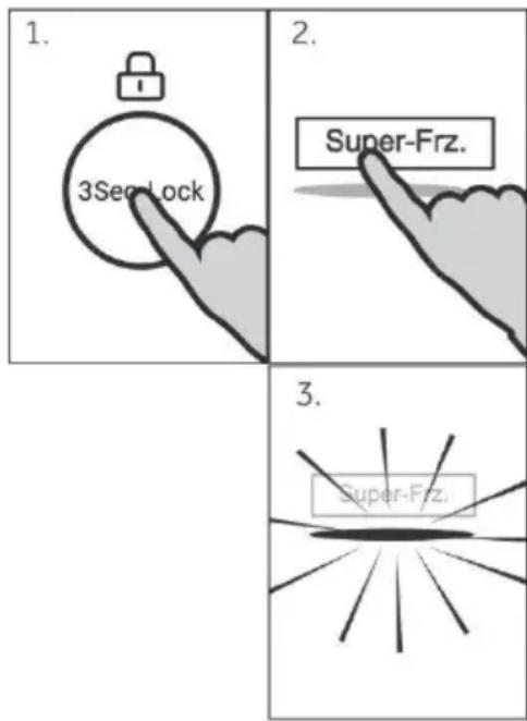 1. 3Sec Lock 2. Super-Frz. 3. Super-Frz.