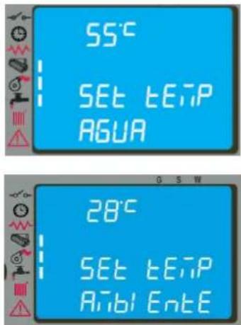 Cola Aqua Plus 23 - Modificación de la consigna temperatura del agua e de ambiente - 1