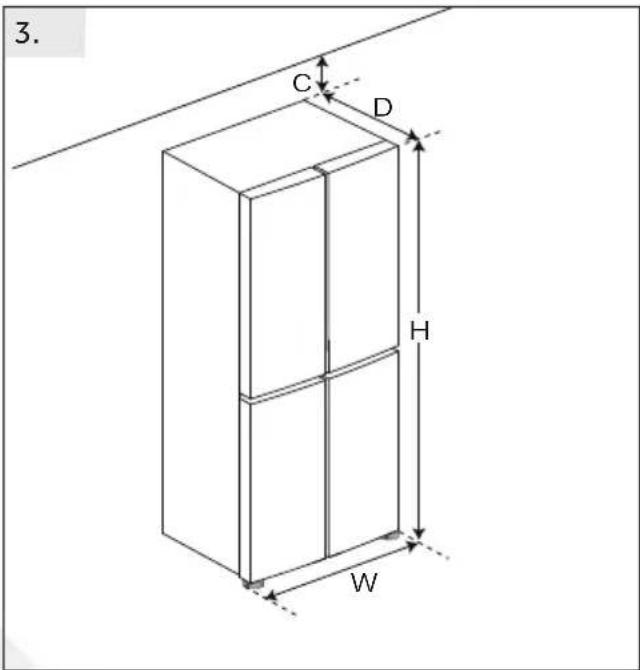 HAIER HCR5919ENMP - Raccomandazioni di spazio - 3