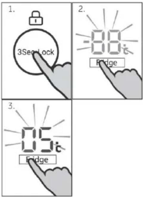 1. 3Sec Lock 2. -80°C Fridge 3. 0.5°C Fridge