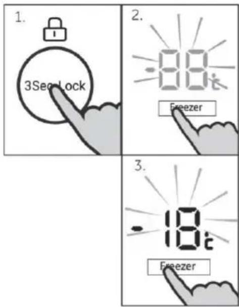 1. 3Sec Lock 2. 8.0k Freezer 3. 18k Freezer
