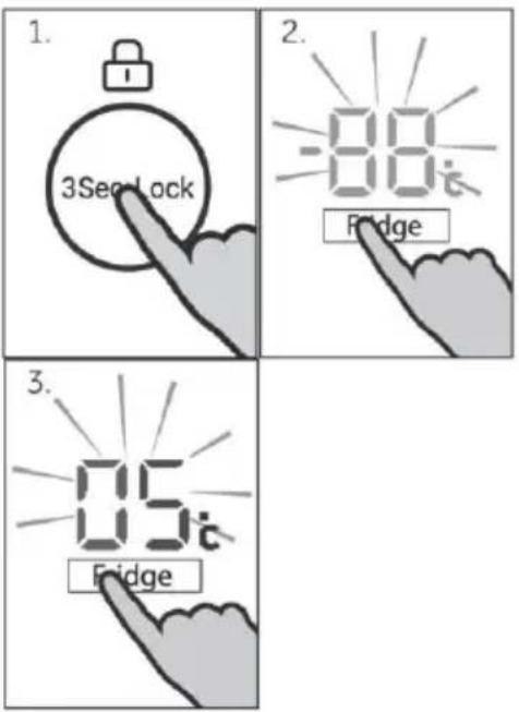 1. 3Sec Lock 2. 80°C Fridge 3. 0.5°C Fridge