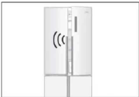 HAIER HCR5919ENMP - Atidarytų durelių signalas - 1