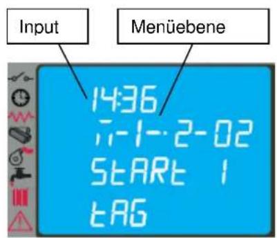 Cola Aqua Plus 18 - Menü 01 - Uhrenthermostat einstellen - 4
