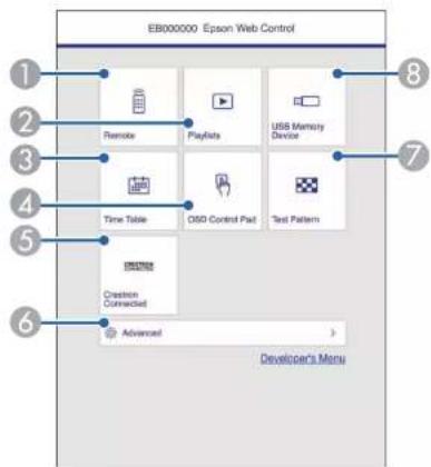 EPSON PowerLite EB775F - Contrôler un projecteur en réseau à l'aide d'un navigateur Web - 1