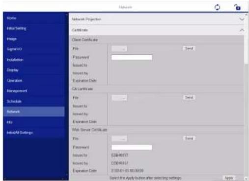 EPSON PowerLite EB775F - Enregistrement de certificats numériques depuis un navigateur Web - 3