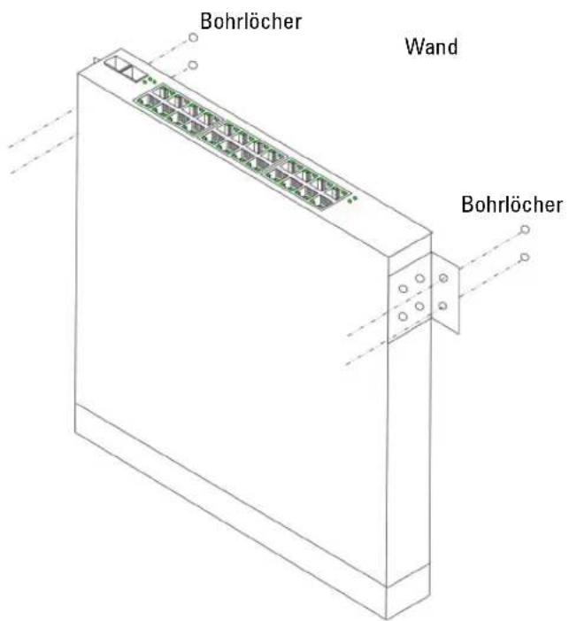 DELL PowerConnect 2716 - Abbildung 1-2. Halterungen für die Wandmontage anbringen - 2