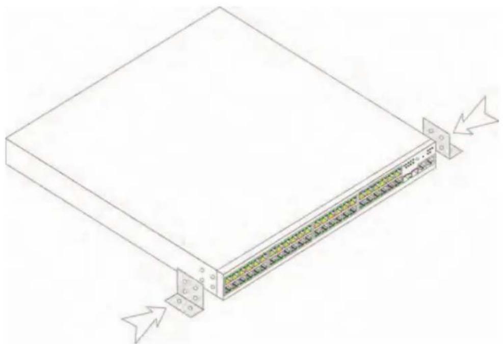DELL PowerConnect 3548P - Instalace na zed' - 1
