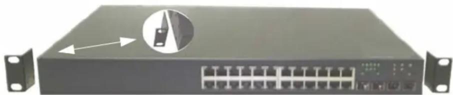 DELL PowerConnect 6224P - Εικόνα 1-1. Συνδεση των στηριγματων - 1