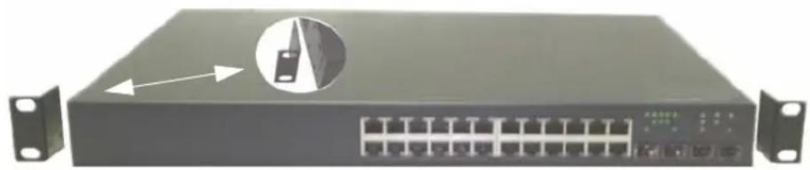 DELL PowerConnect 6224P - 랙에 설치 - 1