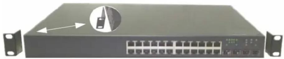 DELL PowerConnect 6224P - ラックへの設置 - 1