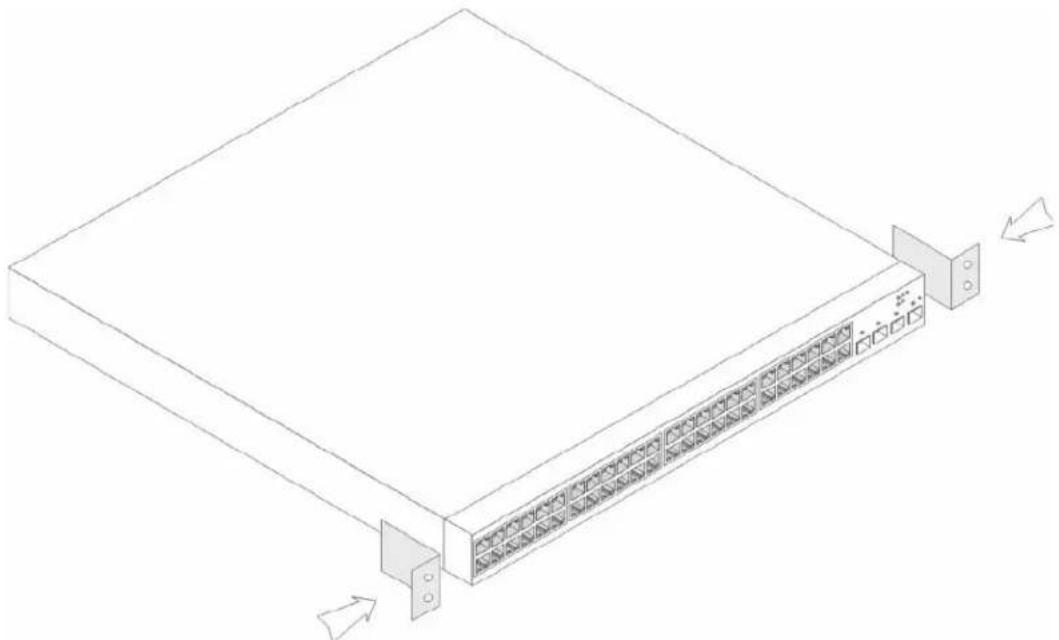 DELL PowerConnect 2816 - Şekil 2-1. Raf Montajı için Köşebendin Takılması - 1