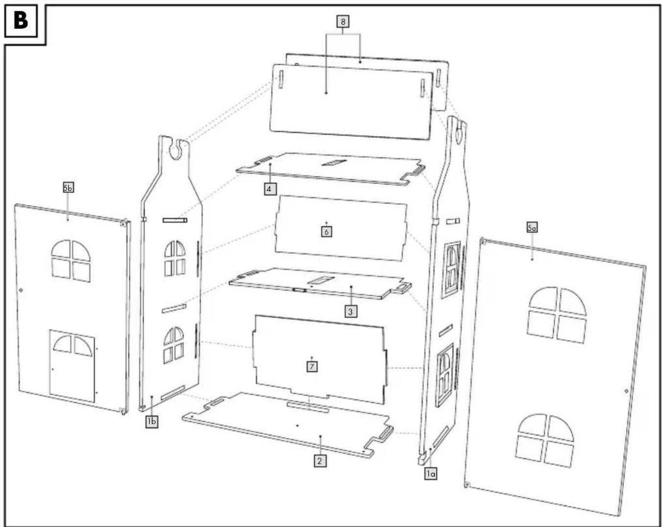 Playtive IAN 393062 - Poppenhuis cabinet - 1