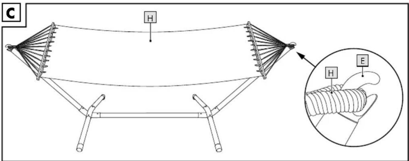 FLORABEST HG2539 - HANGMAT MET ONDERSTEL - 3