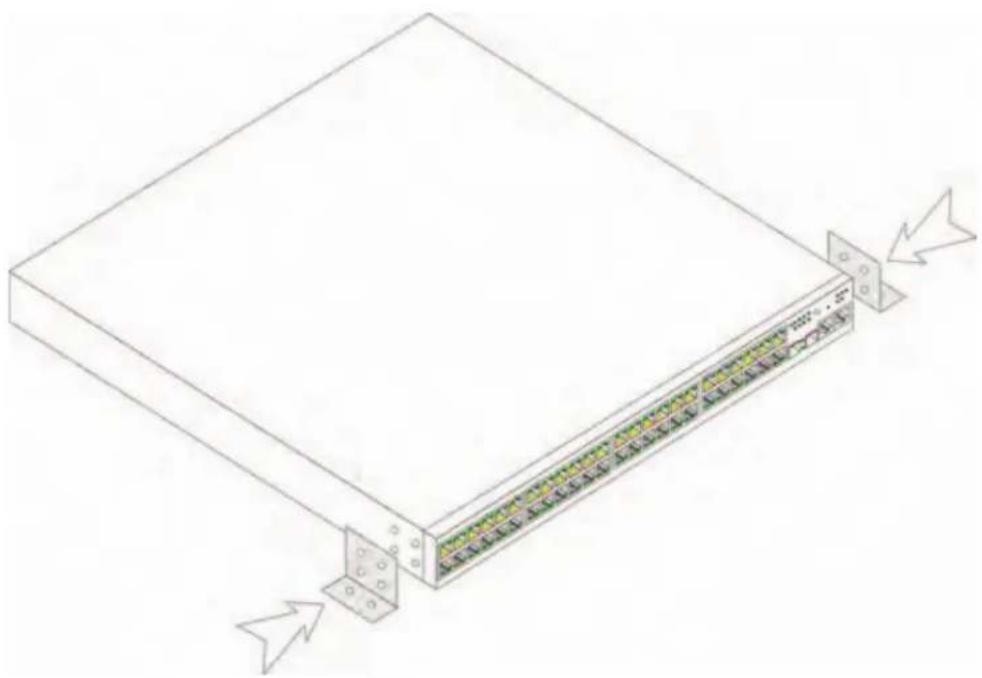 DELL PowerConnect 3524P - Instalace na zed' - 1