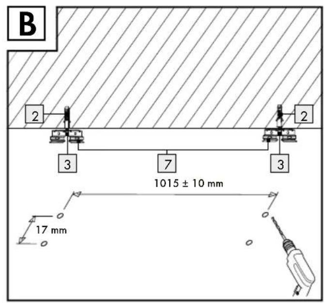 B 2 2 3 7 3 1015 ± 10 mm 17 mm