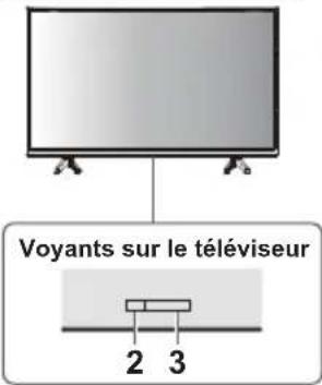 Voyants sur le téléviseur 2 3