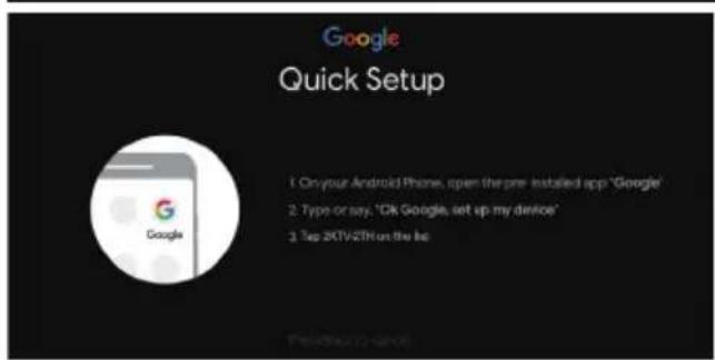 Google Quick Setup 1. On your Android Phone, open the pre installed app 'Google' 2. Type or say, "Ck Google, set up my device" 3. Sep 2014/2015 on the list