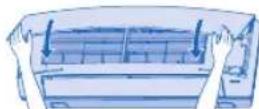 PANASONIC CSYE12MKE - Затваряне на предния панел - 1