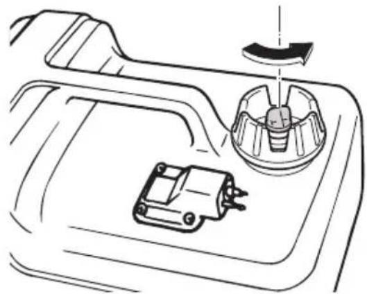 YAMAHA F6D (2023) - Branchement de l'alimentation (ré- servoir portable) - 1