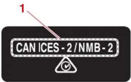 YAMAHA XF450 (2023) - Etiquette de conformité ICES-002 - 1