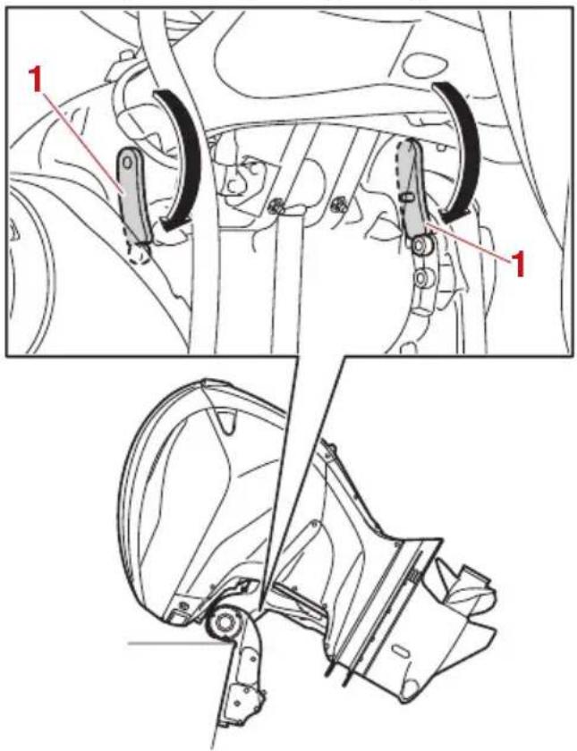 YAMAHA XF450 (2023) - Procédure de relevage (modèles à système de trim) - 6