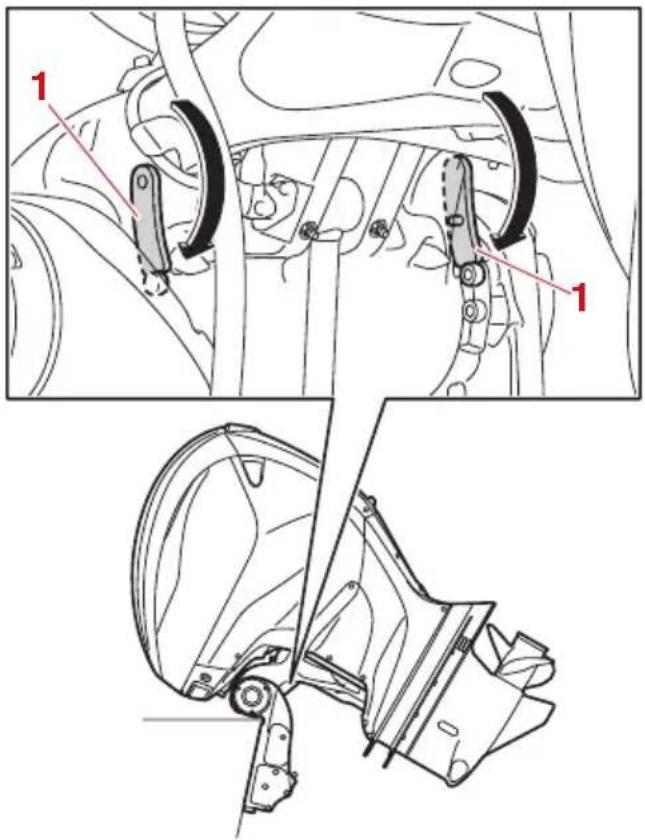 YAMAHA XF450 (2023) - Levier support de relevage pour modèle à système de trim - 1