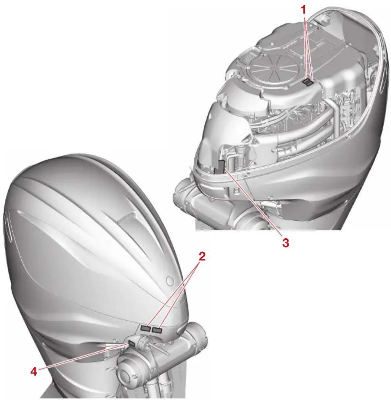 YAMAHA XF450 (2023) - Etiquettes d'avertissement - 1