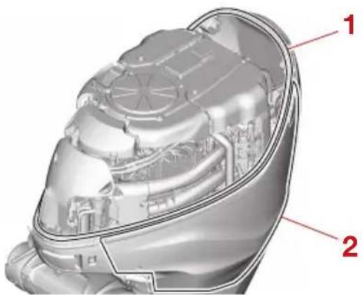 YAMAHA XF450 (2023) - Installation du capot supérieur - 1