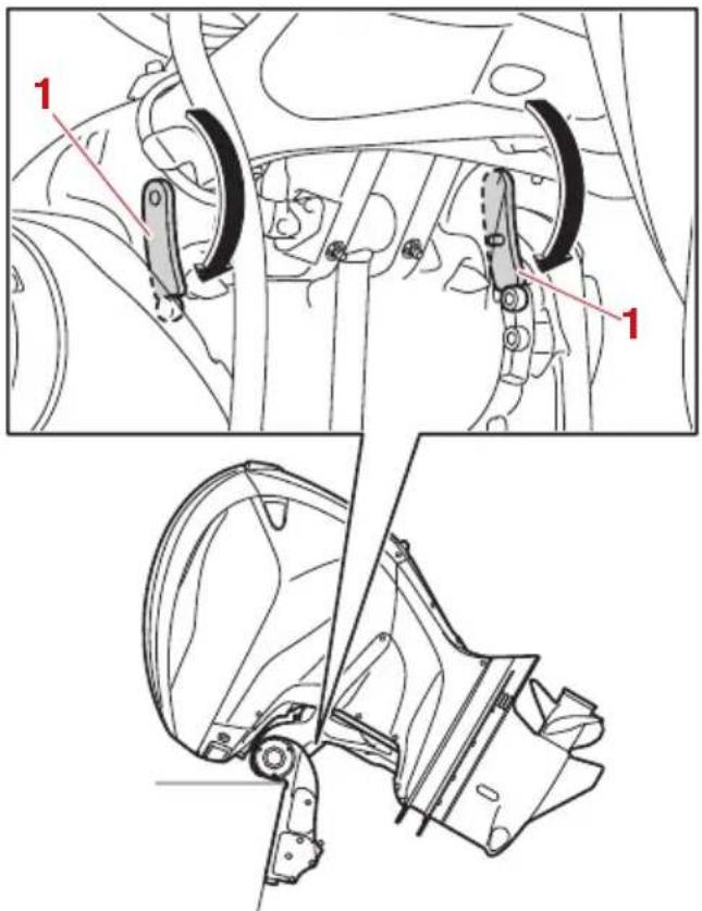 YAMAHA XF400 (2023) - Levier support de relevage pour modèle à système de trim - 1