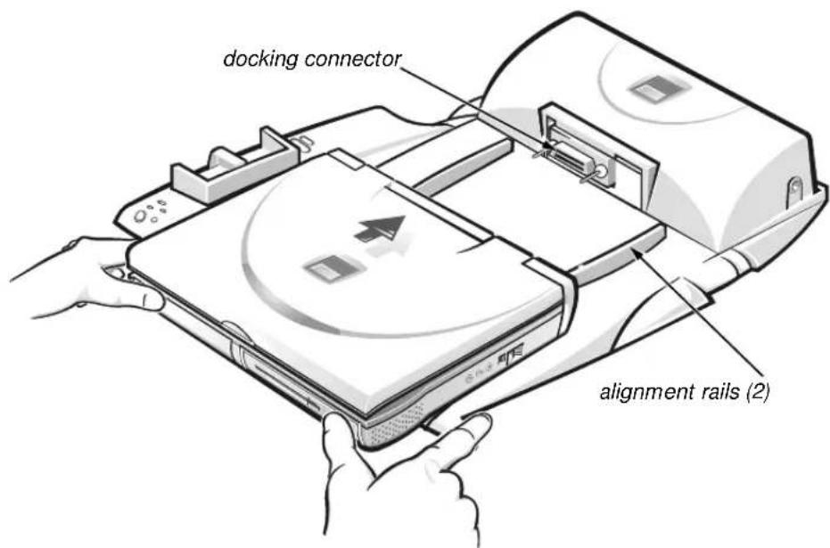 DELL Inspiron 8200 - Docking the Computer - 1