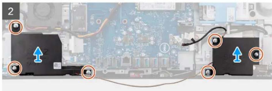 Circuit board photo showing two connected components with labeled connectors and arrows indicating connection points