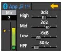 HK AUDIO Sonar 112Xi - - How to navigate and select a menu option such as Channel EQ - 3